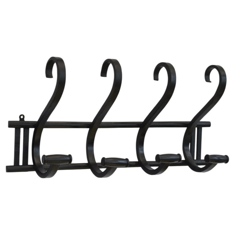 Ebonised Bentwood Coat Rack Coat Hooks